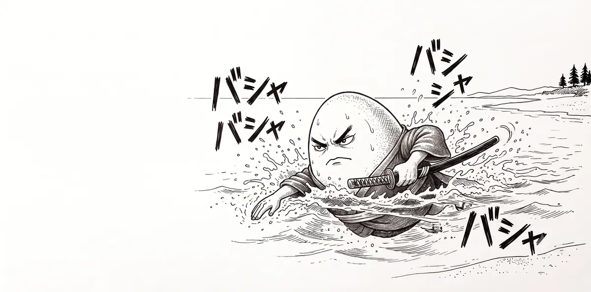 🦈 Japan Manga Sound Words: bashabasha — Swimming 😋 [33]