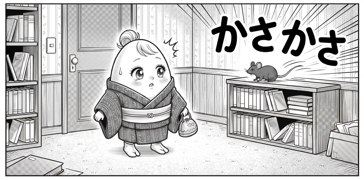 🐭 Japanese Onomatopoeia in Manga: gyaa’ — Mouse Scare 😅 [77]